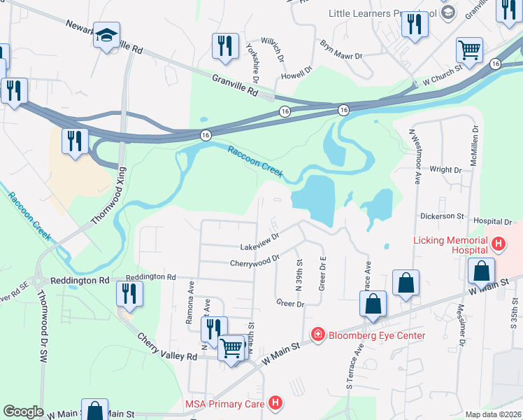 map of restaurants, bars, coffee shops, grocery stores, and more near 346 North 40th Street in Newark