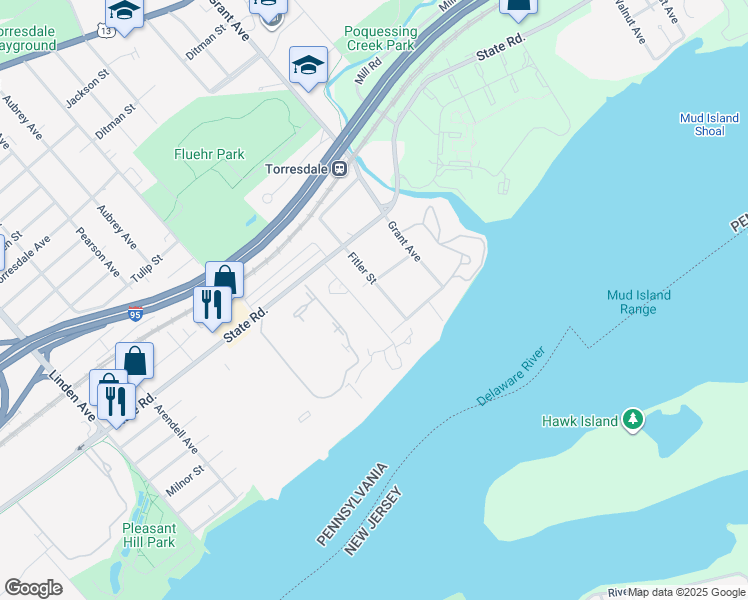 map of restaurants, bars, coffee shops, grocery stores, and more near 5110 Fitler Street in Philadelphia