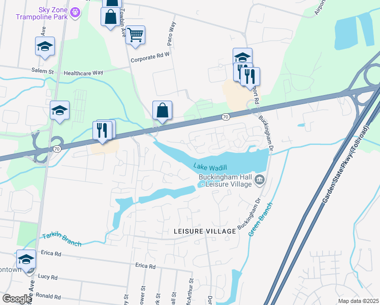 map of restaurants, bars, coffee shops, grocery stores, and more near 701B Plymouth Drive in Lakewood