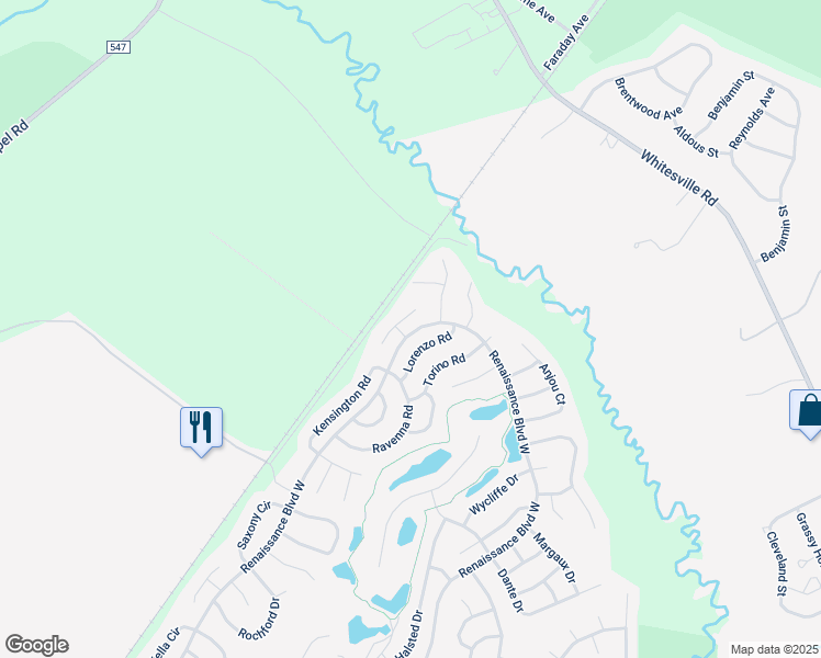 map of restaurants, bars, coffee shops, grocery stores, and more near 2 Lido Road in Manchester Township