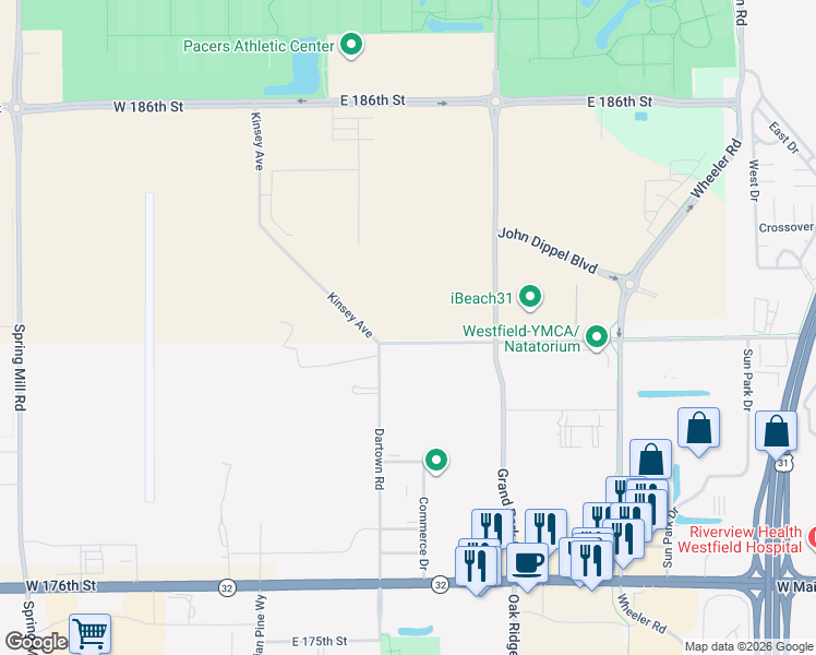 map of restaurants, bars, coffee shops, grocery stores, and more near 550 East 181st Street in Westfield
