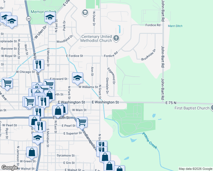 map of restaurants, bars, coffee shops, grocery stores, and more near in Lebanon