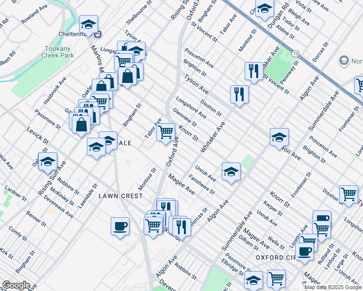 map of restaurants, bars, coffee shops, grocery stores, and more near 810 Kerper St in Philadelphia