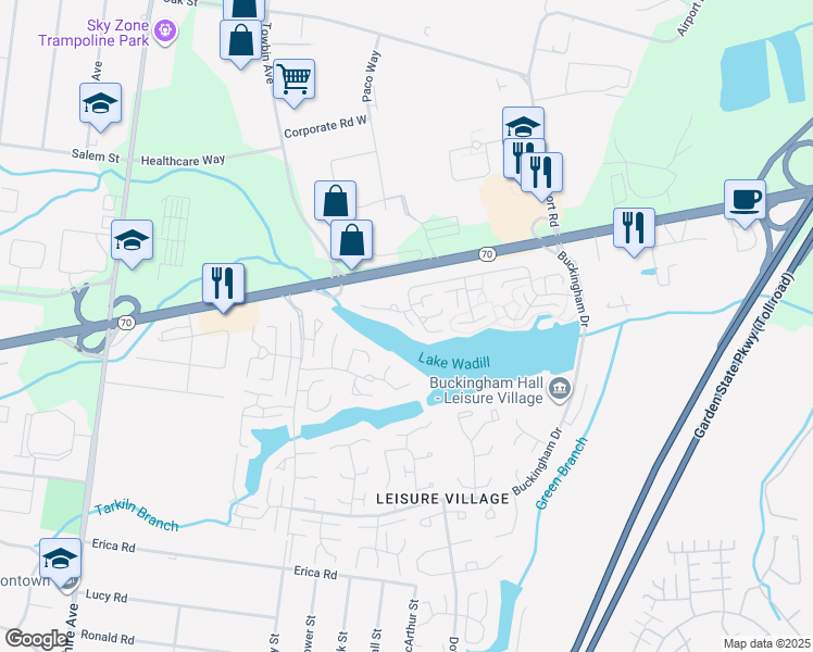 map of restaurants, bars, coffee shops, grocery stores, and more near 701B Plymouth Drive in Lakewood