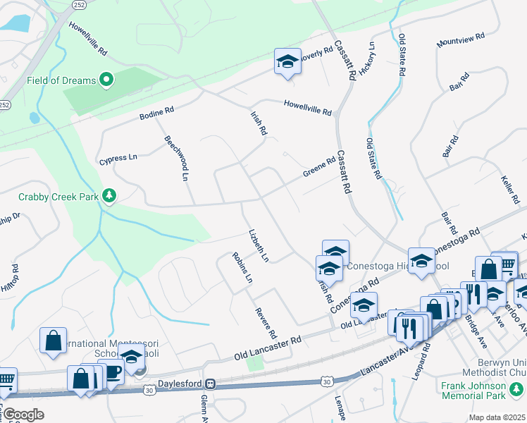 281 Irish Road, Berwyn PA Walk Score