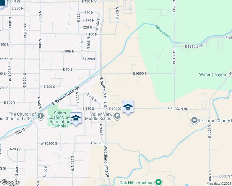 map of restaurants, bars, coffee shops, grocery stores, and more near 1033 East 250 South in Salem
