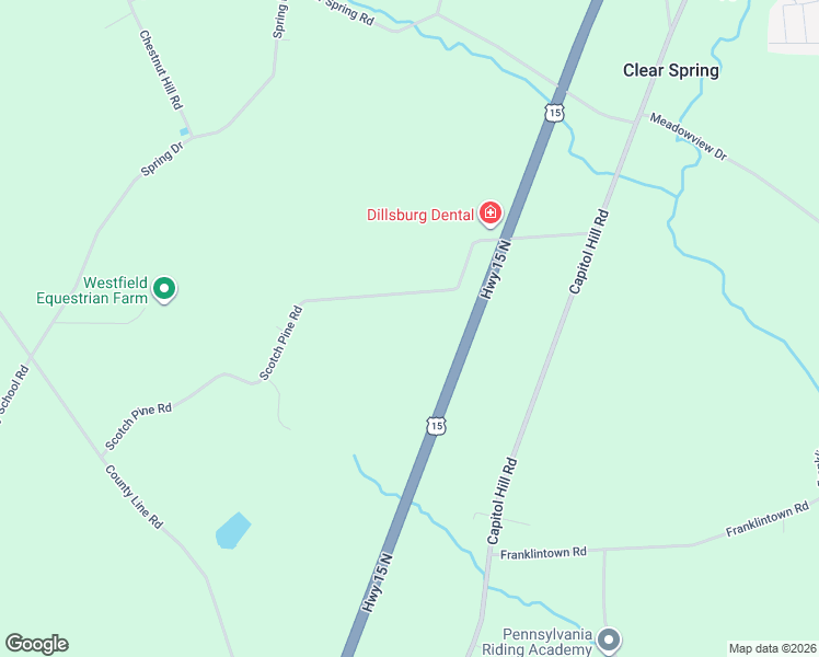 map of restaurants, bars, coffee shops, grocery stores, and more near 155 Scotch Pine Road in Dillsburg