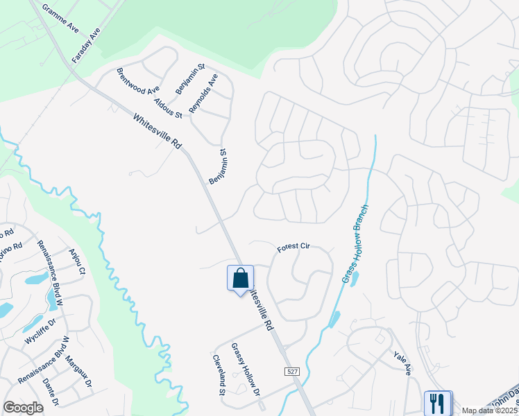 map of restaurants, bars, coffee shops, grocery stores, and more near 3001 Springwater Court in Toms River