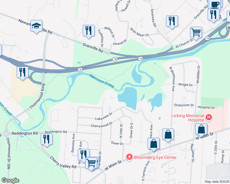 map of restaurants, bars, coffee shops, grocery stores, and more near 370 North 40th Street in Newark