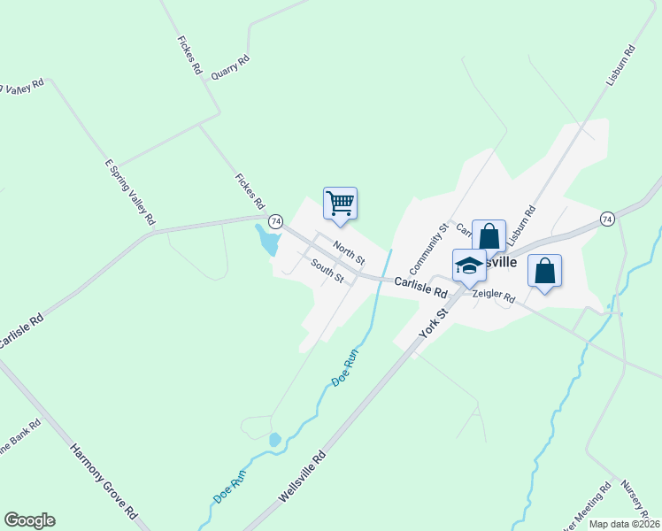 map of restaurants, bars, coffee shops, grocery stores, and more near 338 Main St in Wellsville