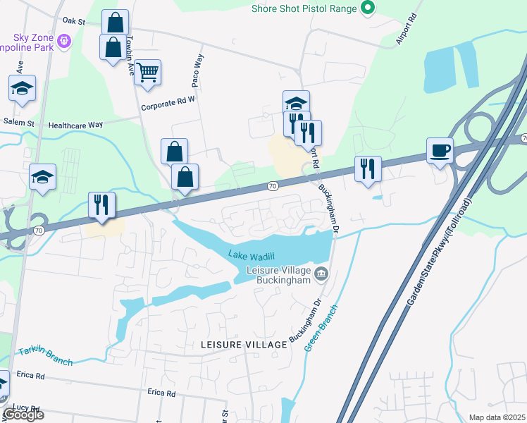 map of restaurants, bars, coffee shops, grocery stores, and more near 666F Plymouth Drive in Lakewood