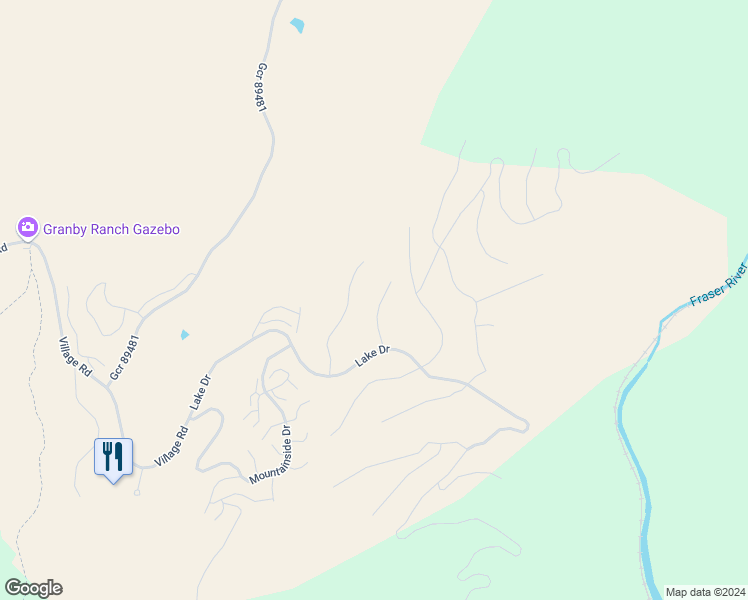 map of restaurants, bars, coffee shops, grocery stores, and more near 561 Upper Ranch View Drive in Granby
