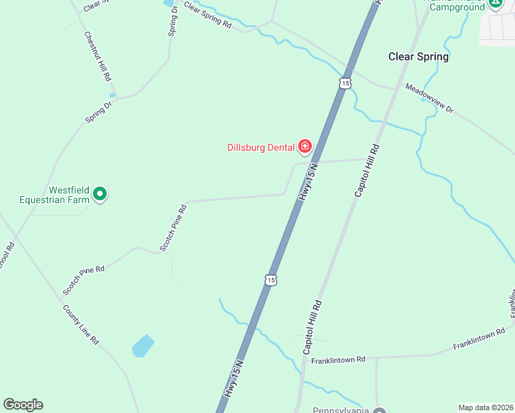 map of restaurants, bars, coffee shops, grocery stores, and more near 155 Scotch Pine Rd in Dillsburg