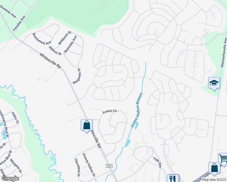 map of restaurants, bars, coffee shops, grocery stores, and more near 2927 Rockhill Lane in Toms River