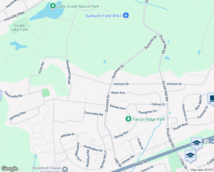 map of restaurants, bars, coffee shops, grocery stores, and more near 3704 Horizon Drive in Columbia