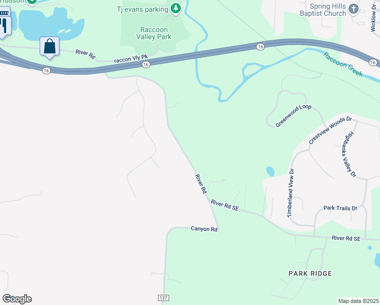 map of restaurants, bars, coffee shops, grocery stores, and more near 1735 River Road in Granville