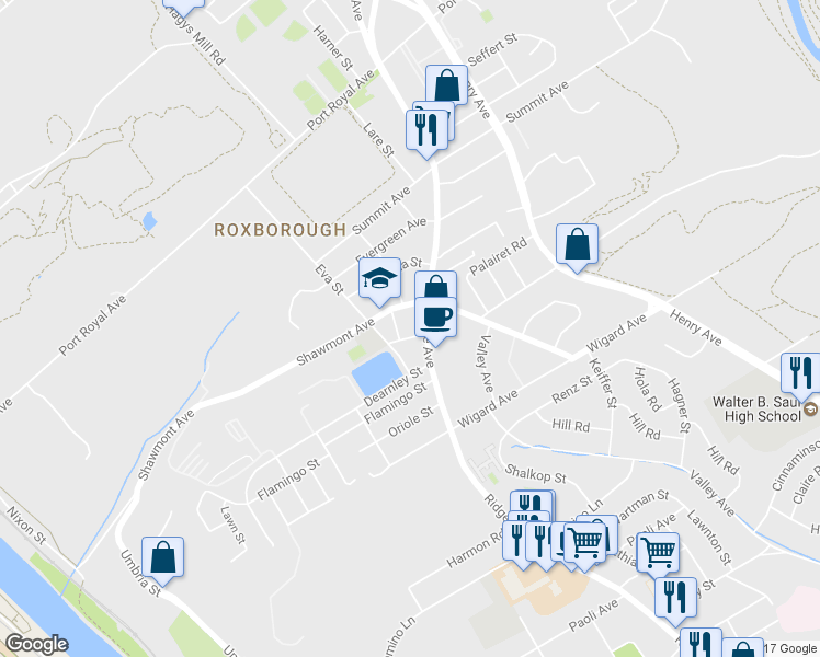 map of restaurants, bars, coffee shops, grocery stores, and more near 480 Minerva Street in Philadelphia