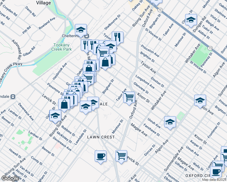 map of restaurants, bars, coffee shops, grocery stores, and more near 623 Unruh Avenue in Philadelphia