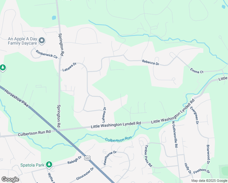 map of restaurants, bars, coffee shops, grocery stores, and more near 220 Windy Hill Road in Downingtown
