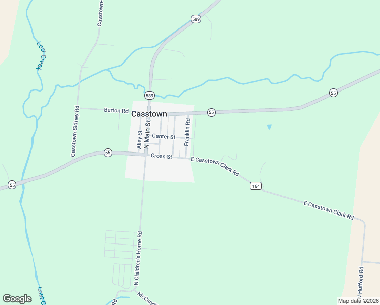 map of restaurants, bars, coffee shops, grocery stores, and more near 1 Franklin Street in Casstown