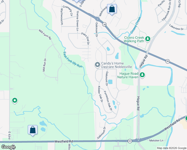 map of restaurants, bars, coffee shops, grocery stores, and more near 7092 Summer Oak Drive in Noblesville