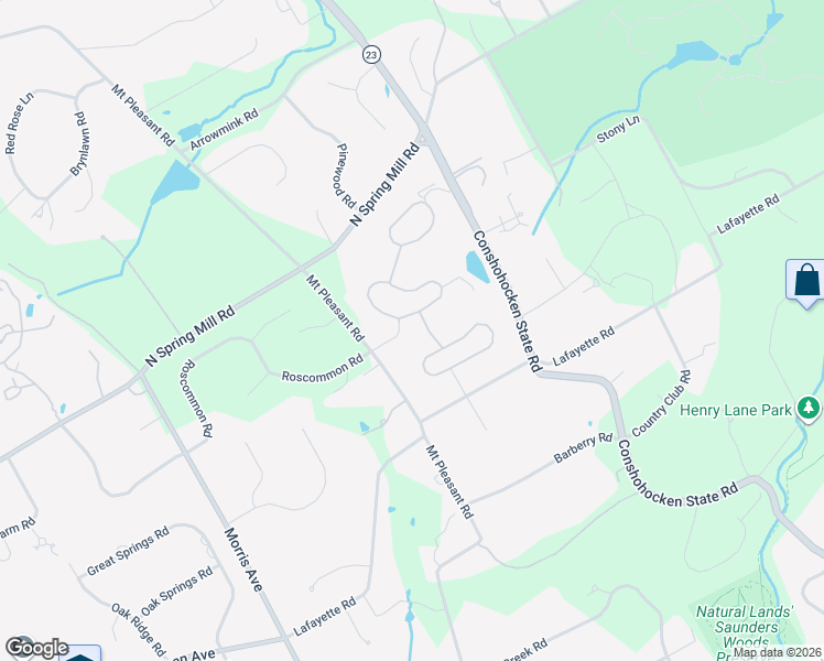 map of restaurants, bars, coffee shops, grocery stores, and more near 1018 Broadmoor Road in Bryn Mawr