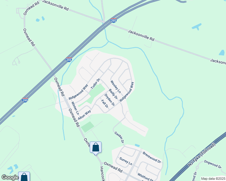 map of restaurants, bars, coffee shops, grocery stores, and more near 21 Bailly Drive in Burlington