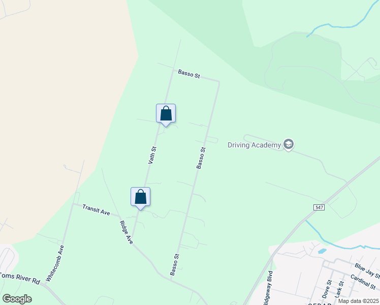 map of restaurants, bars, coffee shops, grocery stores, and more near 496 Basso Street in Jackson Township