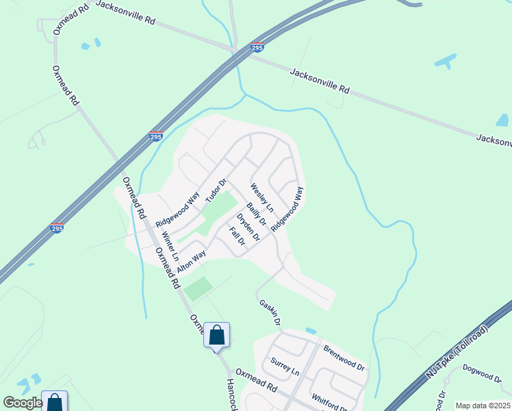 map of restaurants, bars, coffee shops, grocery stores, and more near 21 Bailly Drive in Burlington