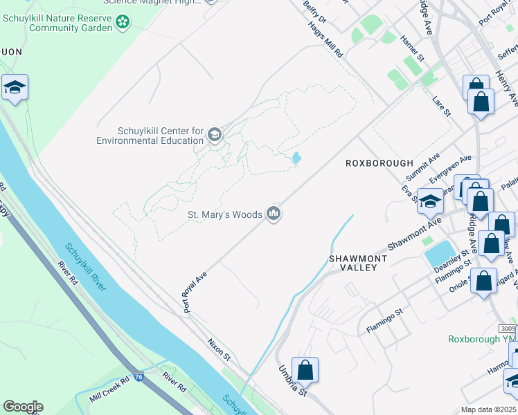 map of restaurants, bars, coffee shops, grocery stores, and more near 300 Port Royal Avenue in Philadelphia