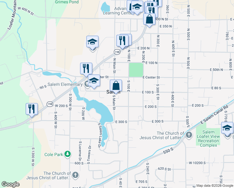 map of restaurants, bars, coffee shops, grocery stores, and more near in Salem