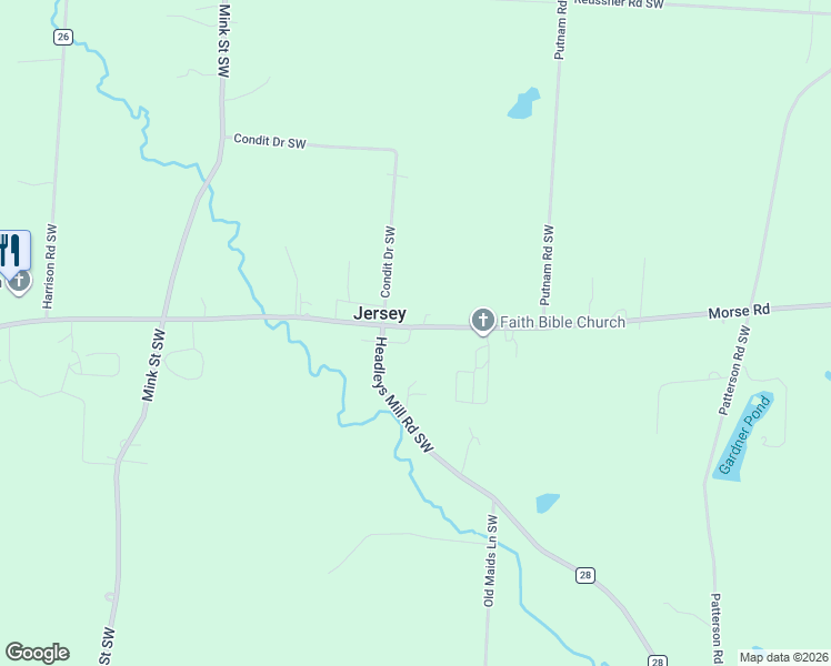 map of restaurants, bars, coffee shops, grocery stores, and more near 12383 County Highway 25 in Pataskala