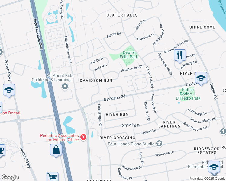 map of restaurants, bars, coffee shops, grocery stores, and more near 4852 Briston Drive in Columbus