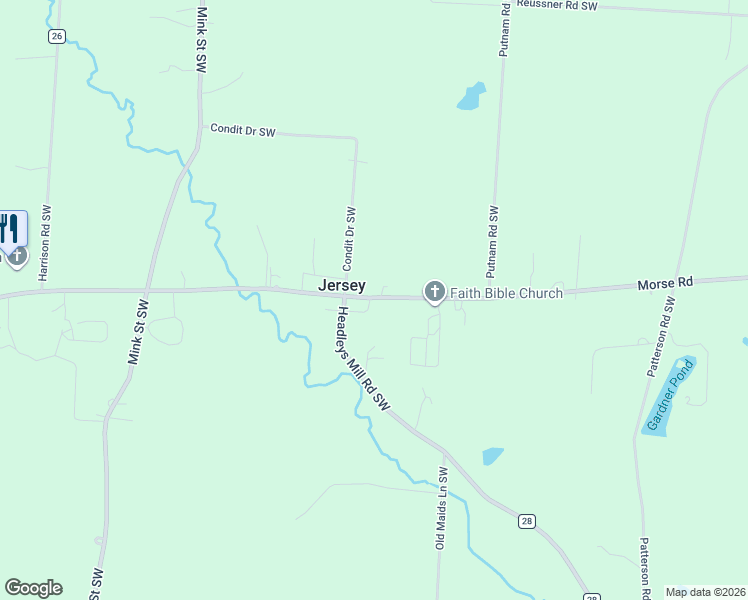 map of restaurants, bars, coffee shops, grocery stores, and more near 12383 County Highway 25 in Pataskala