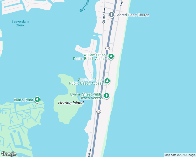 map of restaurants, bars, coffee shops, grocery stores, and more near 982 Barnegat Lane in Mantoloking