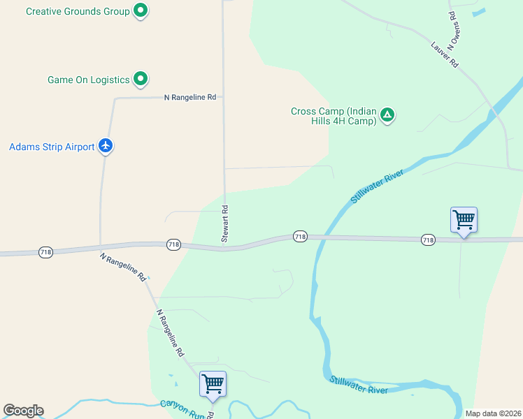 map of restaurants, bars, coffee shops, grocery stores, and more near 1065 Stewart Road in Pleasant Hill