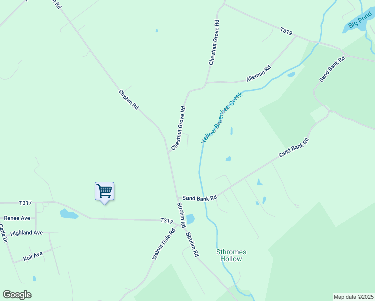 map of restaurants, bars, coffee shops, grocery stores, and more near 9 Chestnut Grove Rd in Shippensburg