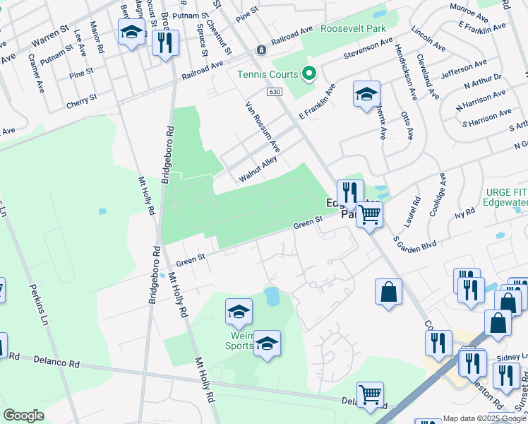 map of restaurants, bars, coffee shops, grocery stores, and more near 235 Green Street in Beverly