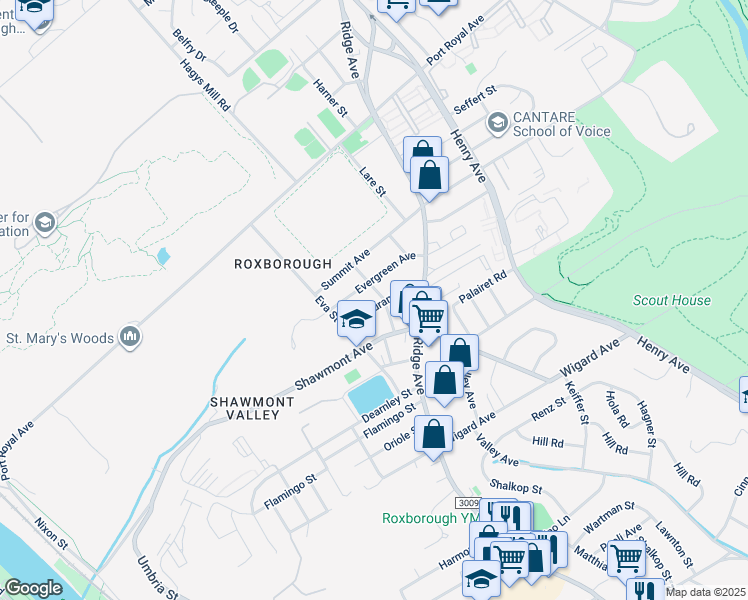 map of restaurants, bars, coffee shops, grocery stores, and more near 474 Aurania Street in Philadelphia