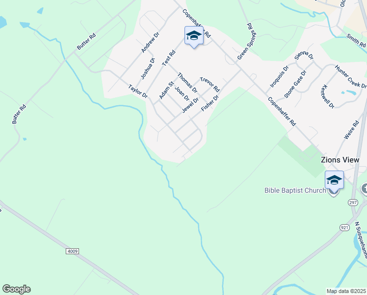 map of restaurants, bars, coffee shops, grocery stores, and more near 20 Taylor Drive in York