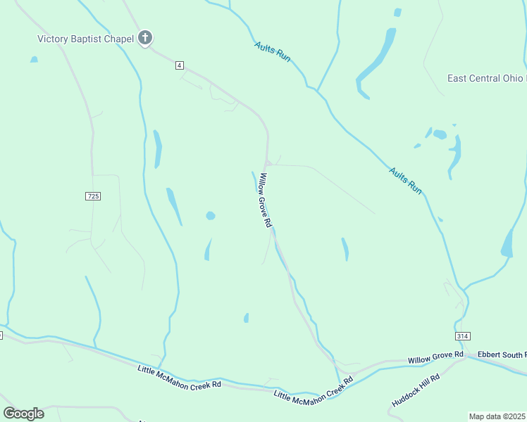 map of restaurants, bars, coffee shops, grocery stores, and more near 66860 Willow Grove Road in Saint Clairsville