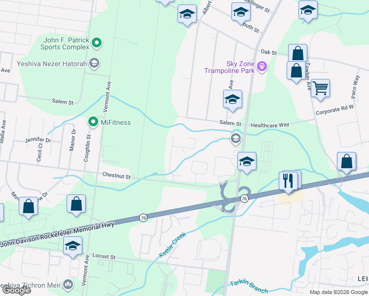 map of restaurants, bars, coffee shops, grocery stores, and more near 19 Golders Green Road in Lakewood