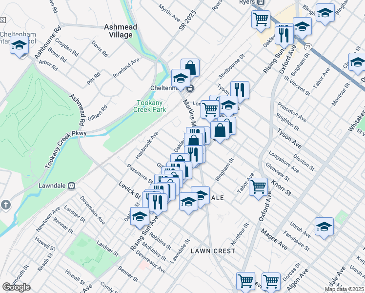 map of restaurants, bars, coffee shops, grocery stores, and more near 406 Kerper Street in Philadelphia