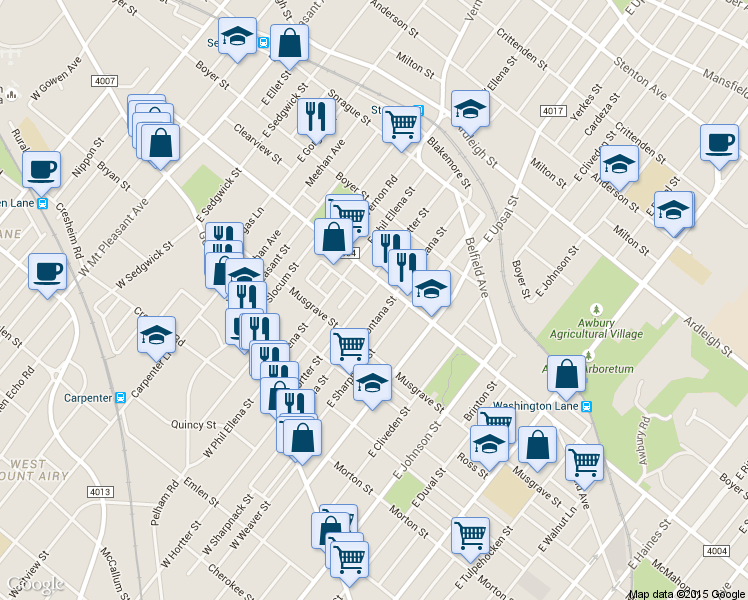 map of restaurants, bars, coffee shops, grocery stores, and more near 252 East Hortter Street in Philadelphia