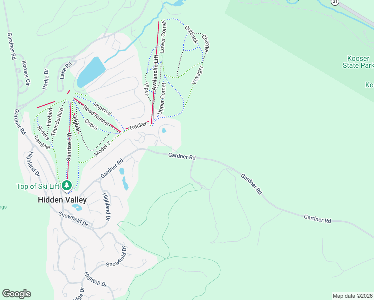 map of restaurants, bars, coffee shops, grocery stores, and more near 8 Summit Drive in Hidden Valley