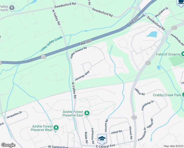 map of restaurants, bars, coffee shops, grocery stores, and more near 1735 Justin Lane in Paoli