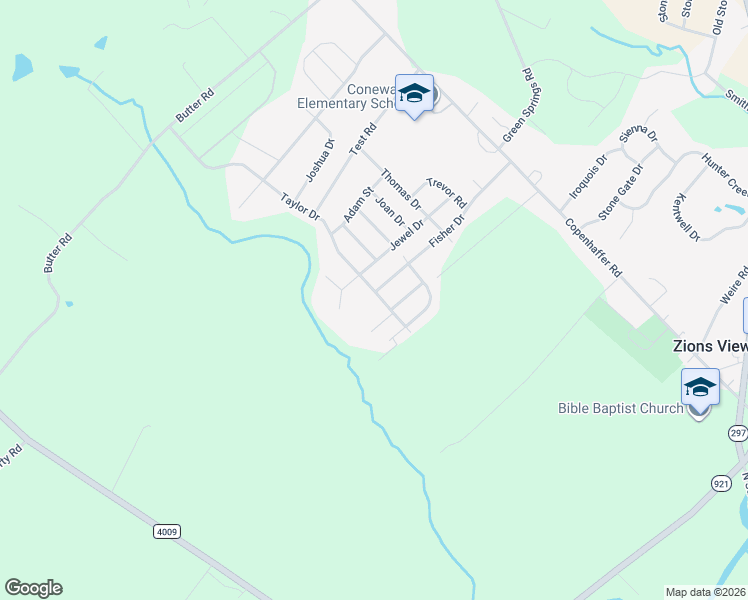 map of restaurants, bars, coffee shops, grocery stores, and more near 40 Taylor Drive in York