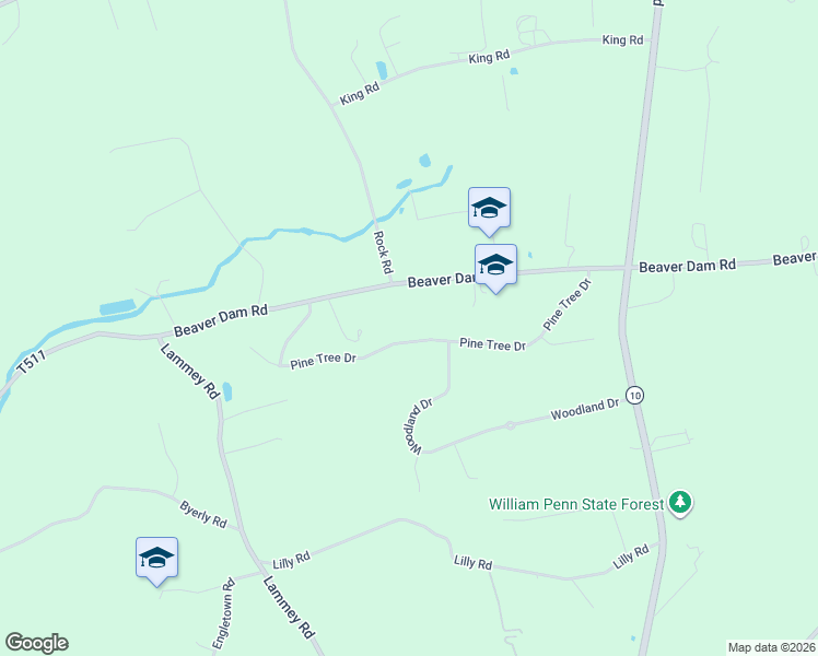 map of restaurants, bars, coffee shops, grocery stores, and more near 115 Pine Tree Dr in Honey Brook