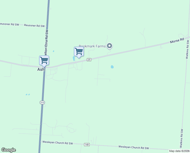 map of restaurants, bars, coffee shops, grocery stores, and more near 160 Sharon Heights Road Southwest in Pataskala