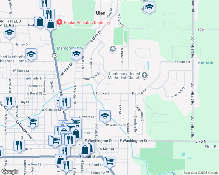 map of restaurants, bars, coffee shops, grocery stores, and more near 513 Somerset Drive in Lebanon